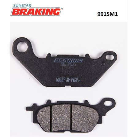 YAMAHA YBR 125 2007-2014 BRAKING YARI METALİK FREN BALATASI 991SM1